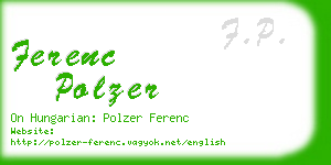 ferenc polzer business card